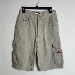 Tommy Hilfiger | Y2K Men's Beige Baggy Cargo Shorts Size 29